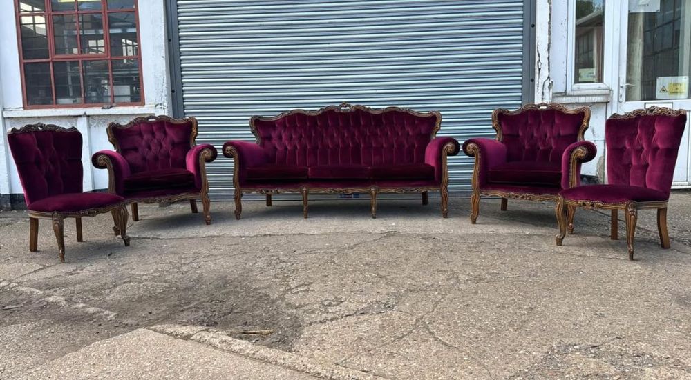 Прекрасна Холна Гарнитура 5 части Рококо Бароков Стил