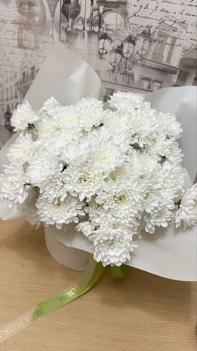 ЦВЕТЫ! Белые хризантемы