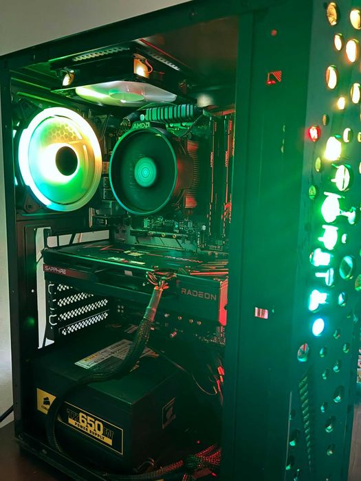 PC Gaming Ryzen 5 | 16GB RAM HyperX | Sursă Corsair 650W |