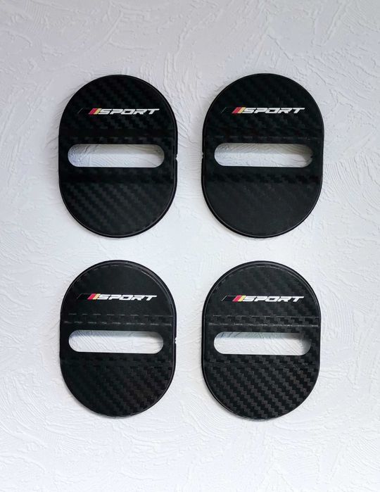 Protecție ornament încuietoare ușa auto carbon AUDI  BMW Mercedes  VW