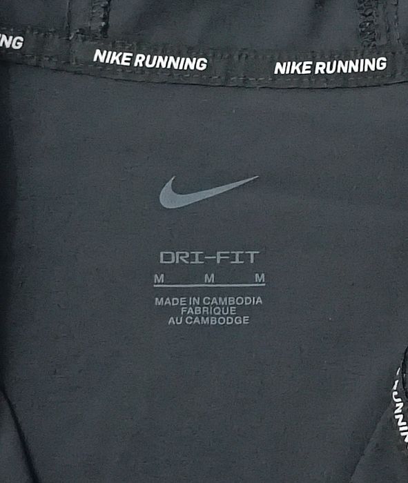 Nike DRI-FIT Run Stripe Woven Jacket оригинално яке M Найк спорт тренировки черна ветровка горно яке