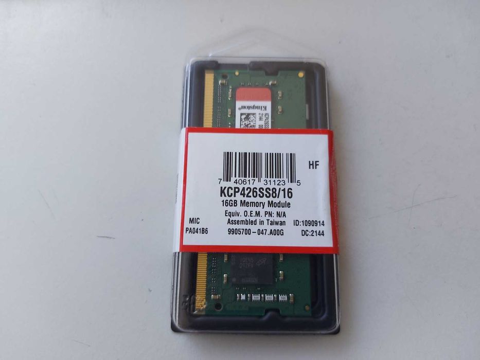 16GB Memorie Laptop DDR4 2666MHz KCP426SS8/16 Sodimm Noua Sigilata