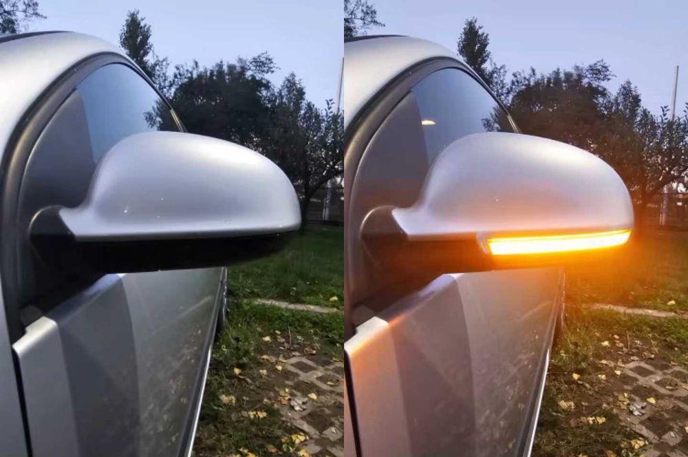 Гаранция! LED Динамични Мигачи за Огледала VW Golf Passat Jetta Skoda