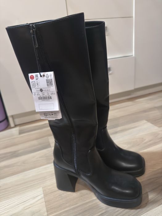 Ботуши на дебел ток Bershka  37 размер