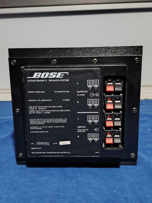 BOSE Acoustimass 3 Speaker System, 2x50 Watts, 5 Ohms, subwoofer pasiv