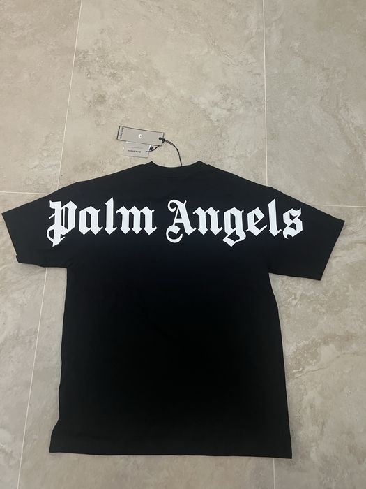 Tricou palm angeles negru cu alb