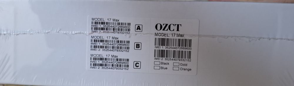 OZCT 17 MAX. Planshet