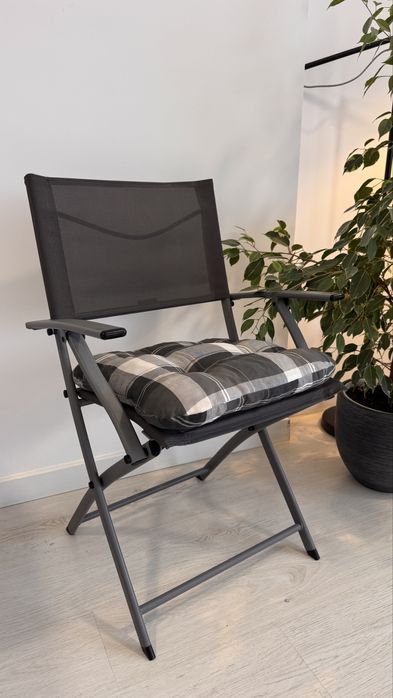 Scaun gradina Naterial cu brate, pliabil, gri antracit