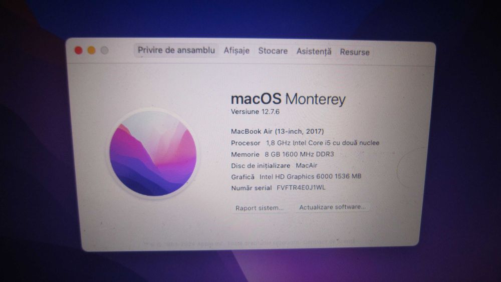 Laptop MacBOOK AIR 2017