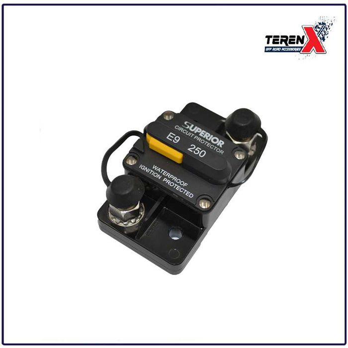 Siguranță automată termică 250A pentru troliu auto 12V.