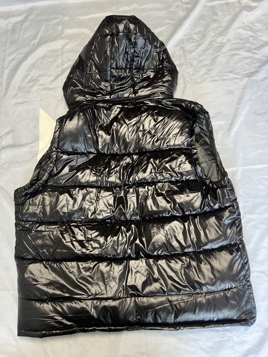 Vesta moncler Bormes Shiny Black Puffer Vest