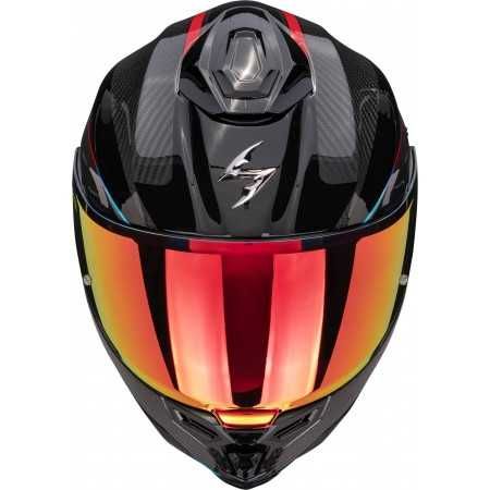 Мото каска SCORPION EXO-1500 Carbon Mundi Red/Black Gloss,очила,2 виз.
