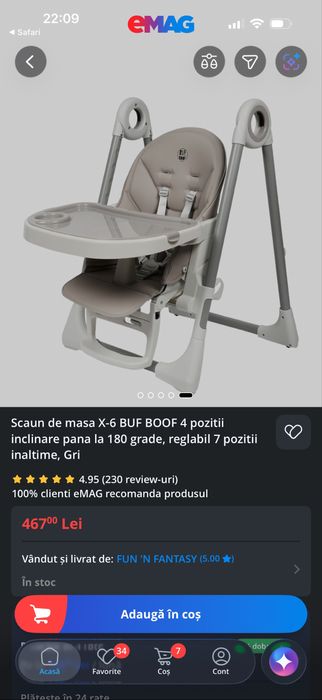 Scaun de masa Buf Boof