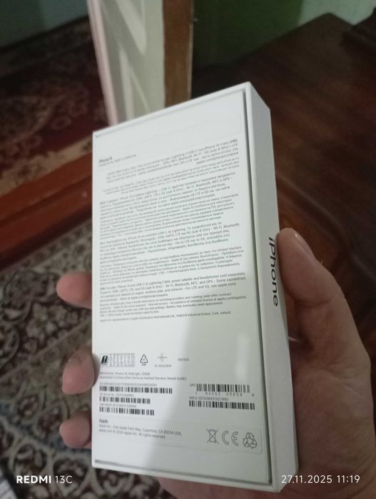 iPhone 14 midnight sotiladi yangi korobka.telefon hali yoqilmagan