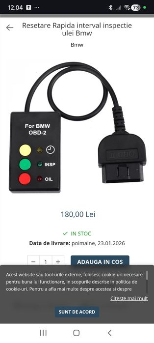 Diagnoza resetare inspecție,ulei dedicata BMW