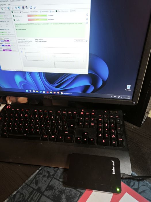 Intenso (Toshiba) 500GB HDD външен хард диск 100% Health Чисто нов