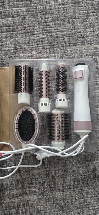 Set perie rotativa cu 5 capete cecotec bamba ceramiccare 5in1 pro