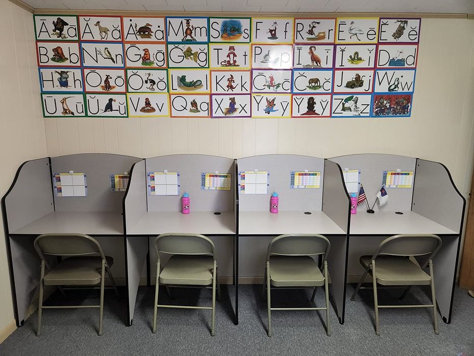 Бюро за компютър, лаптоп, учебно бюро за дома, класната стая, цвят дъб