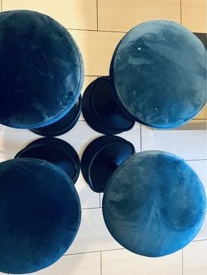 Set 4 scaune bar Finch Blue