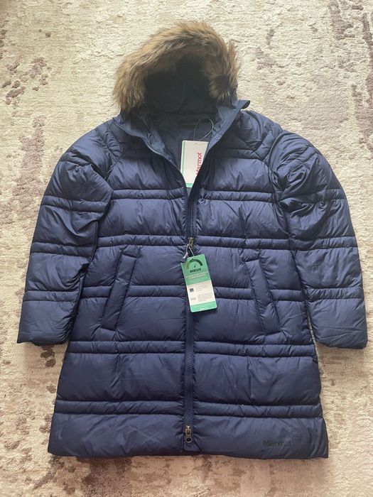 Vand geaca din puf Marmot , unisex, marimea L 8-12 ani arctic navy