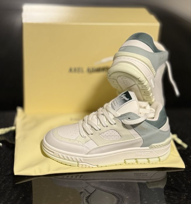НОВО!!! Оригинални Axel Arigato Area Low – White/Green | Кутия + калъф