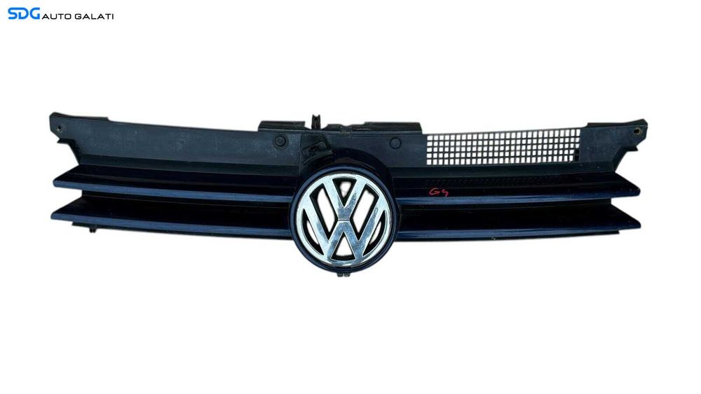 Grila Centrala cu Emblema Sigla de pe Bara Spoiler Fata Volkswagen Golf 4 1998 - 2005 Cod 1J0853655D 1J0853651F 1J0853653A [L5329]