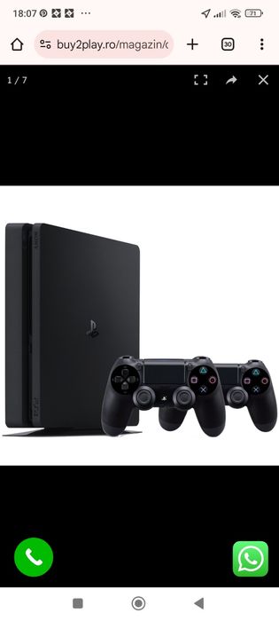 Pachet Consola Sony PlayStation 4 PS4 500GB + Controller + 3 JOCURi FI