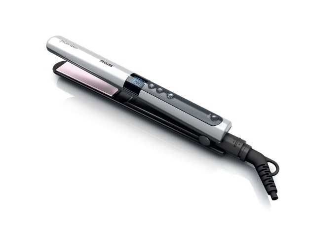 Преса за коса Philips HP8361/00, 230 градуса, LCD, Йонизиране, Керамични плочи с кератиново покритие