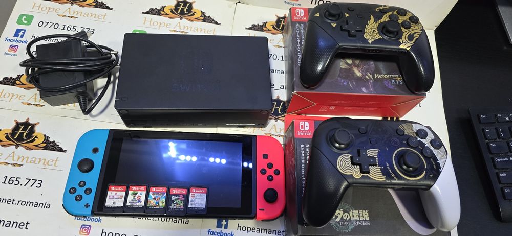 Hope Amanet P6 Nintendo Switch+jocuri +manete