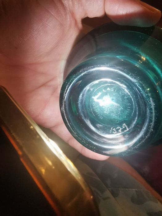 Ваза емблема на скандинавския дизайн 60 те Riihimaen Lasi Oy Финландия