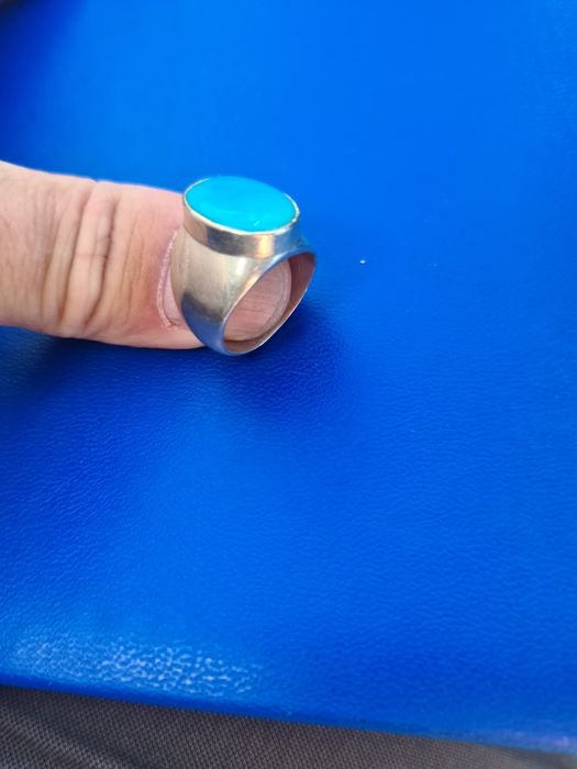 N INEL ghiul argint masiv 925,piatra turquoise, turcoaz,stare buna