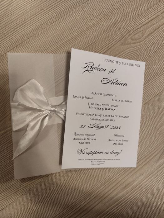 Invitații nuntă personalizate