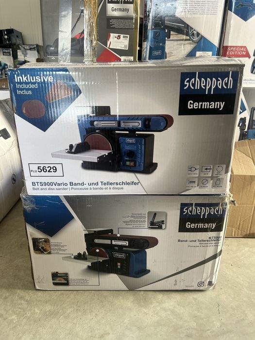 Лентов  Дисков шлайф комбиниран - Scheppach BTS800Vario 400W