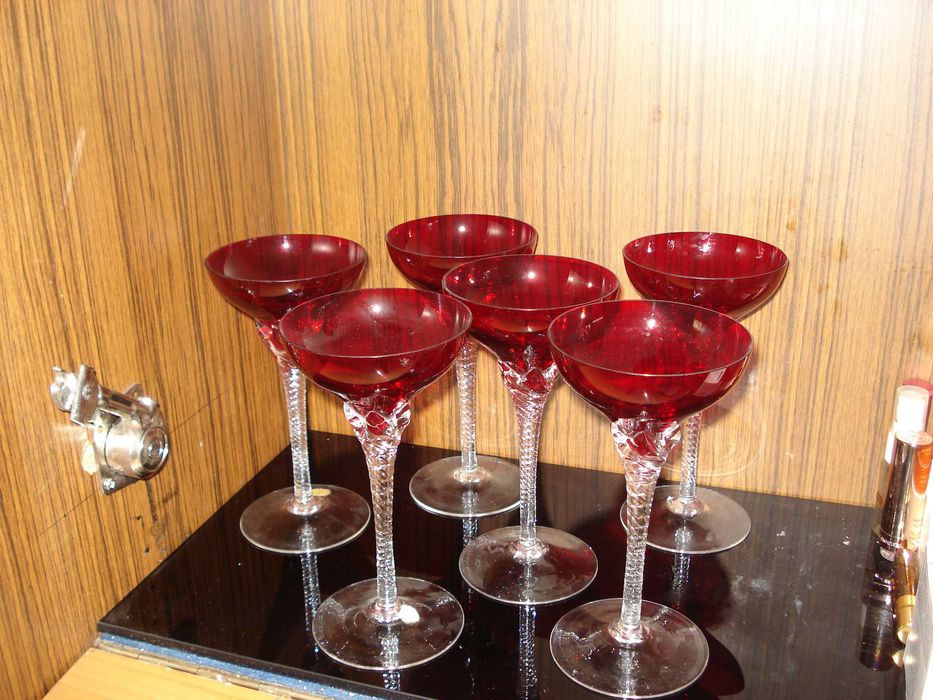 Хрустальные фужеры - Богемское Стекло. Набор. 6 штук.