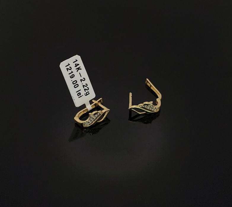 Bijuteria Royal cercei din aur 14k 2.22 gr