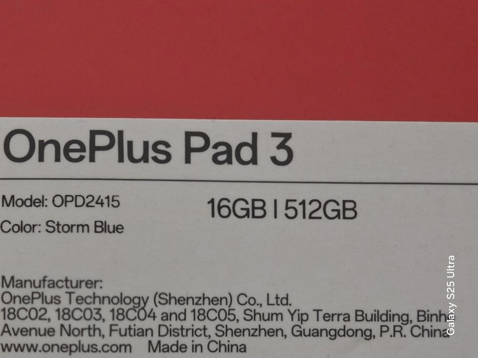 Oneplus pad 3  (512GB/16RAM) Storm Blue