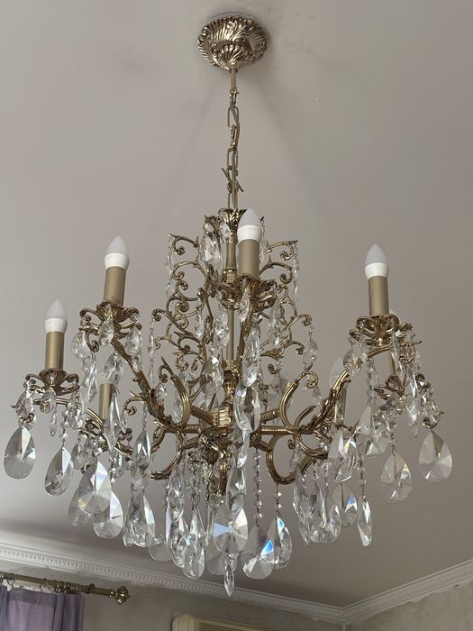 Продам чешскую люстру , оригинал, хрусталь