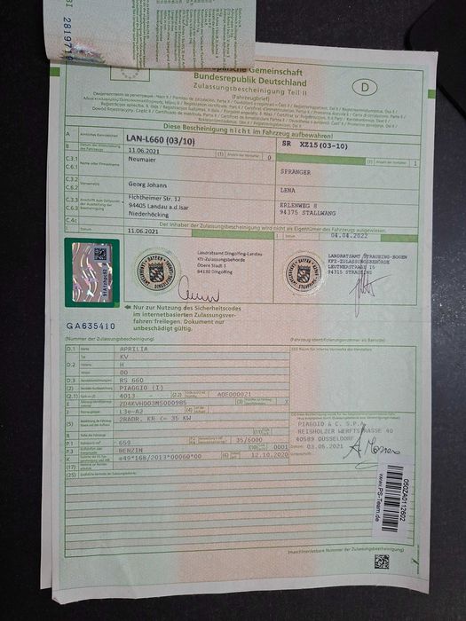 Vand aprilia rs660 limitata a2