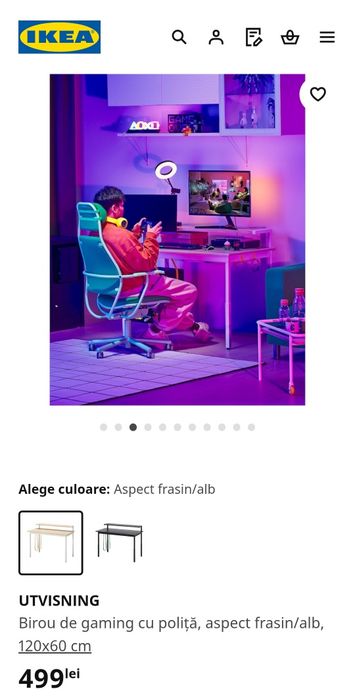 Birou Ikea UTVISNING gaming, aproape nou