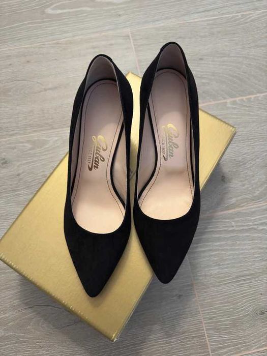 Pantofi dama Guban model 3514 piele velur negru