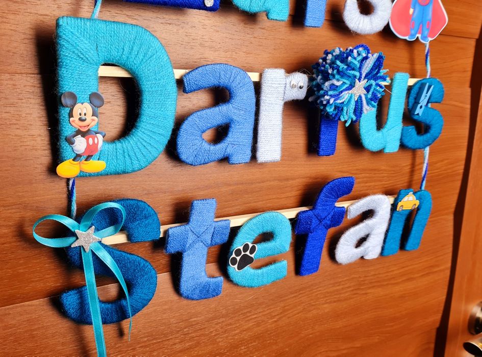 Nume colorate personalizate baietei și fetite+ TRANSPORT GRATUIT