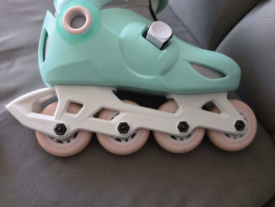 Role OXELO  PLAY5 Verde deschis Copii marime 30 - 32 reglabile