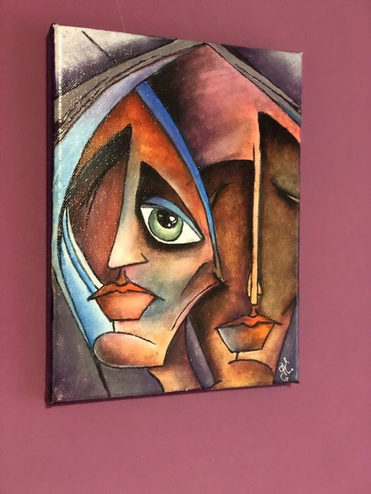 Картина 3 в 1 живопис лица