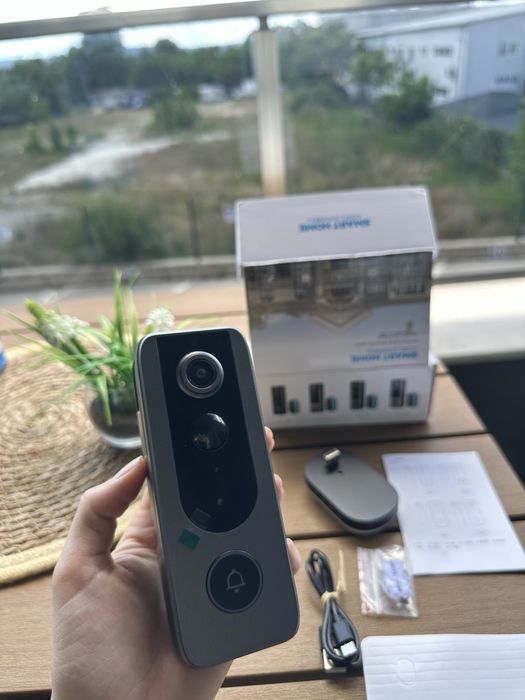 Безжичен видео звънец с камера Tuya Smart - 1080P Full HD, WiFi , нощно виждане , сензор за движение