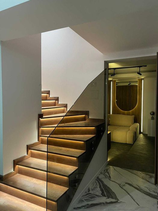 balustrada din inox cu sticla