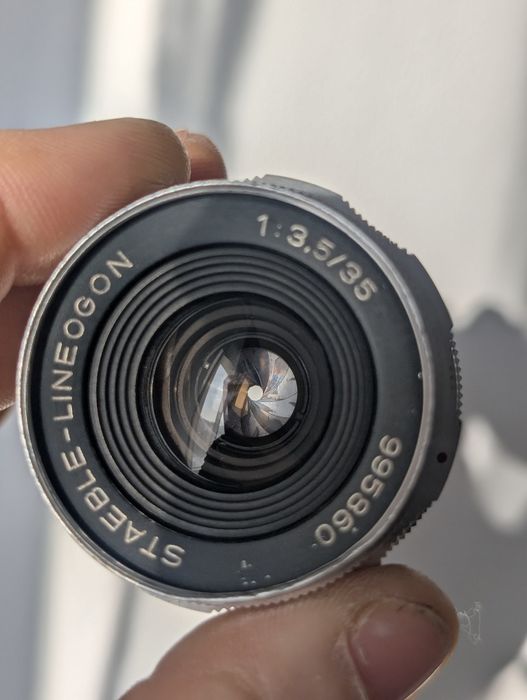 Obiectiv cameră vintage  Staeble-Lineogon de 35mm.