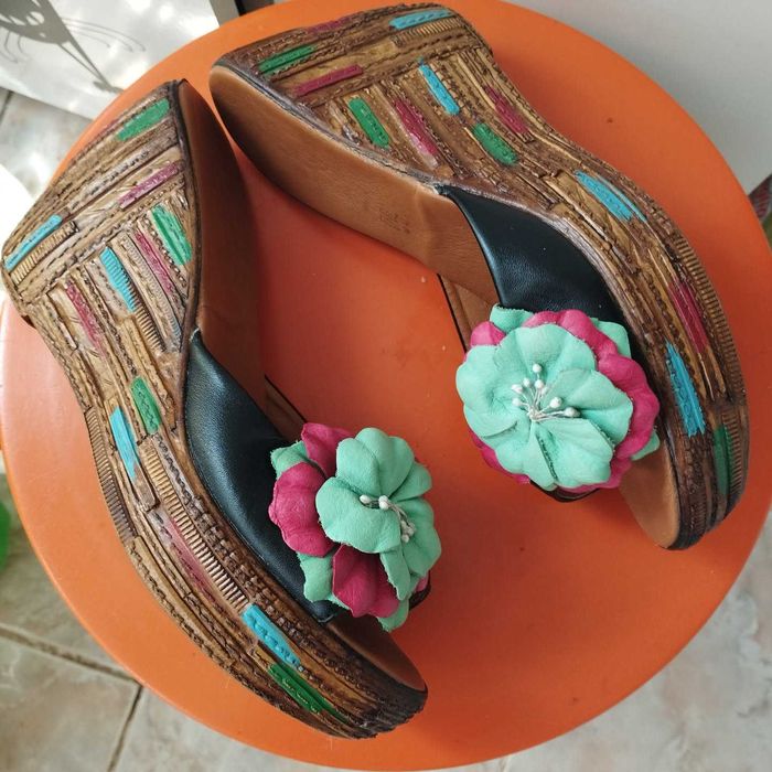 дамски чехли естествена кожа 40 номер, размер