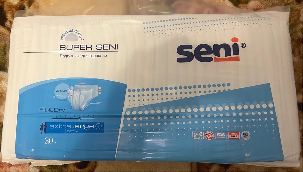 В продаже подгузники seni 4 размер