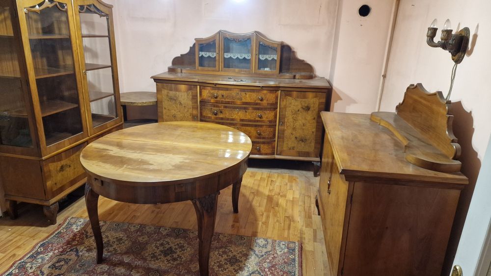 Mobilă veche din lemn – set vintage / mobilier de epocă