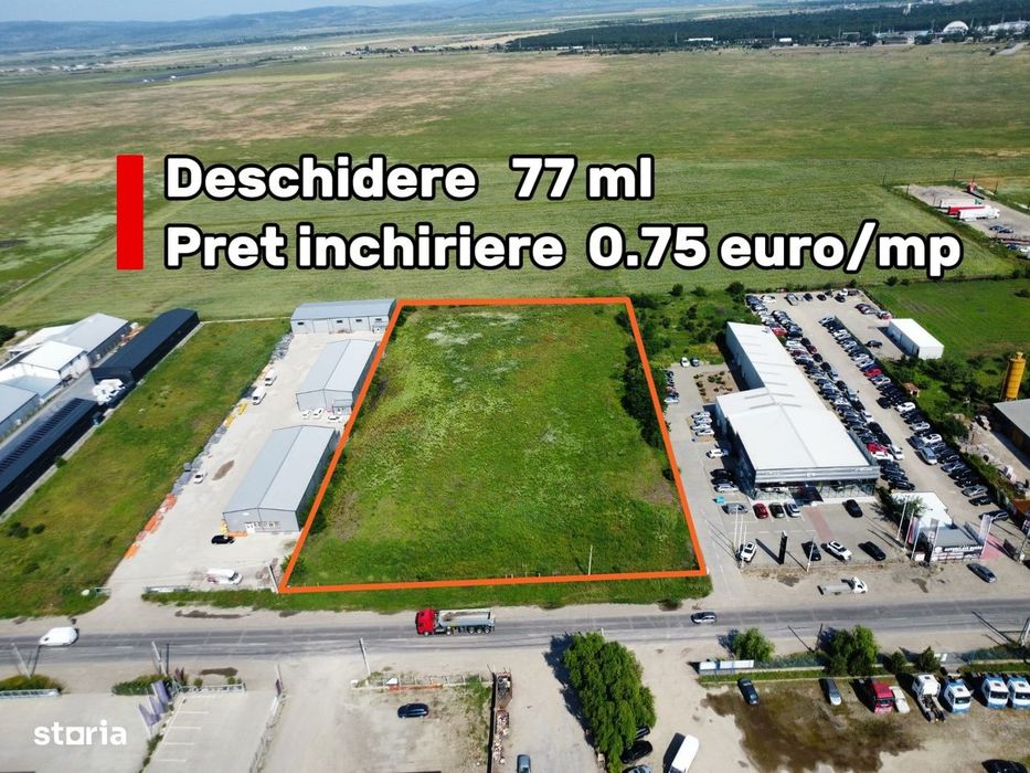 Comision 0 !Teren de închiriat 11.000 mp | Deschidere 77 ml